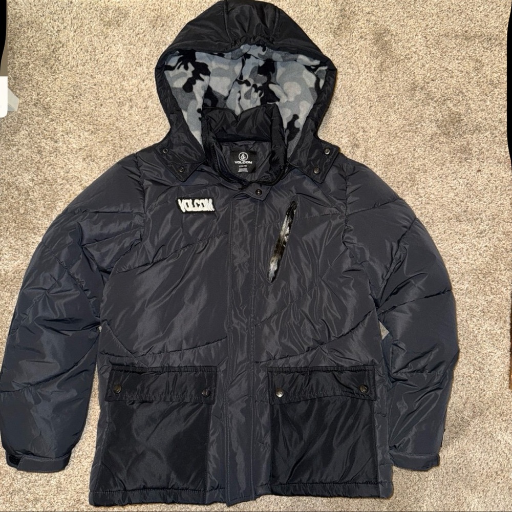 Volcom Black Hooded Jacket